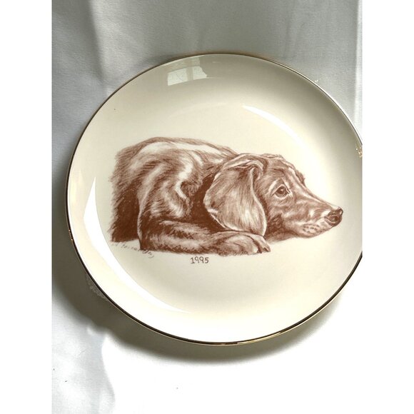 Vintage Laurelwood Golden Retriever Limited Edition Decorative Plate 1995 - Picture 2 of 4